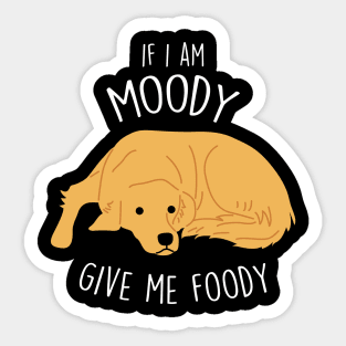 Golden Retriever Dog Moody Foody Sticker